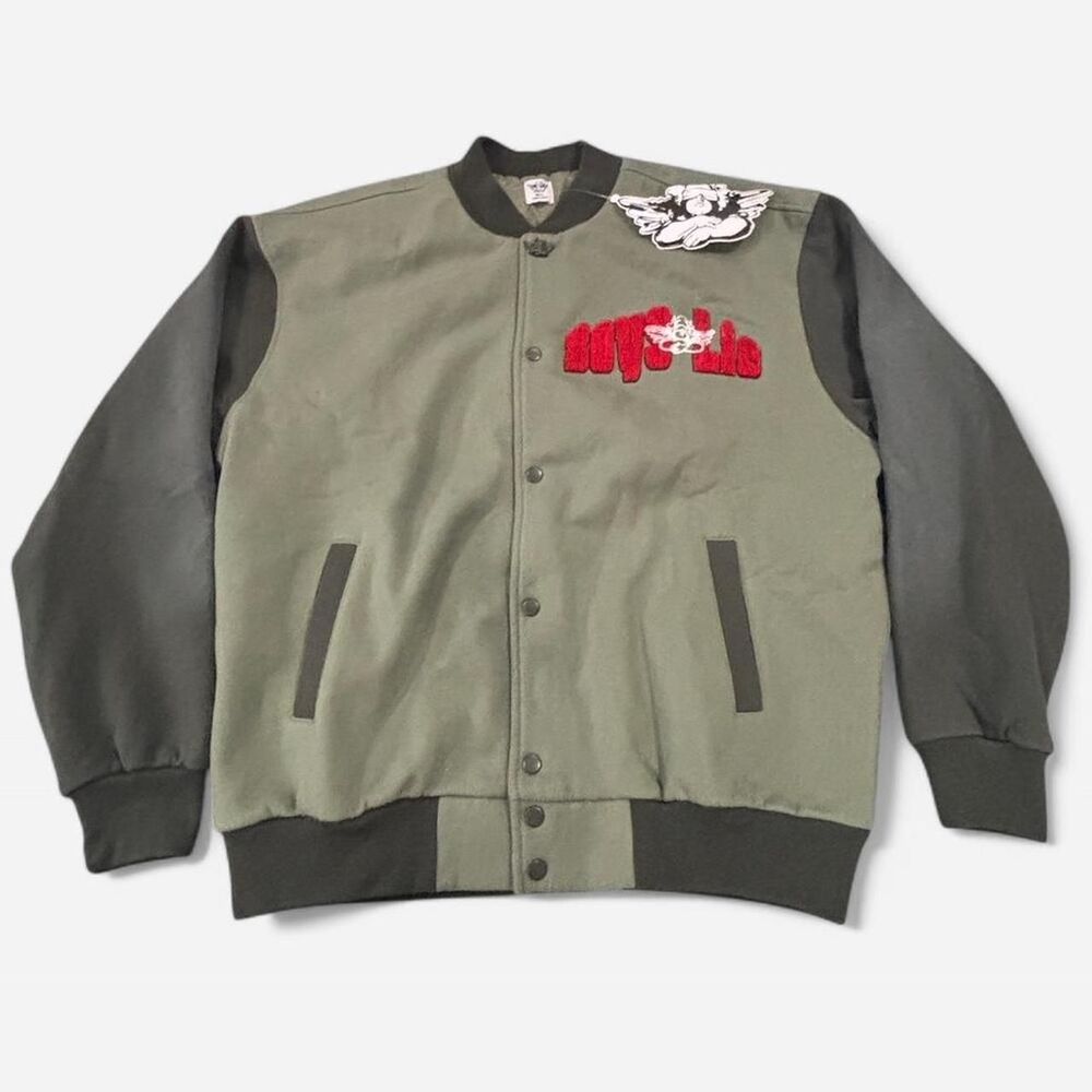 Boys-lie Women's Green and Khaki Jacket